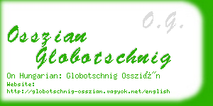 osszian globotschnig business card